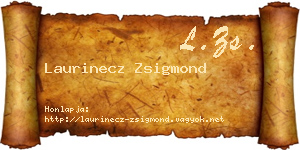 Laurinecz Zsigmond névjegykártya