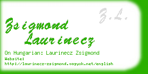zsigmond laurinecz business card